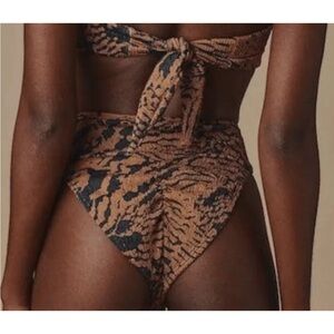 NWT Montce Tigre Micro Scrunch Tamarindo Bikini Swimwear Bottom - XS